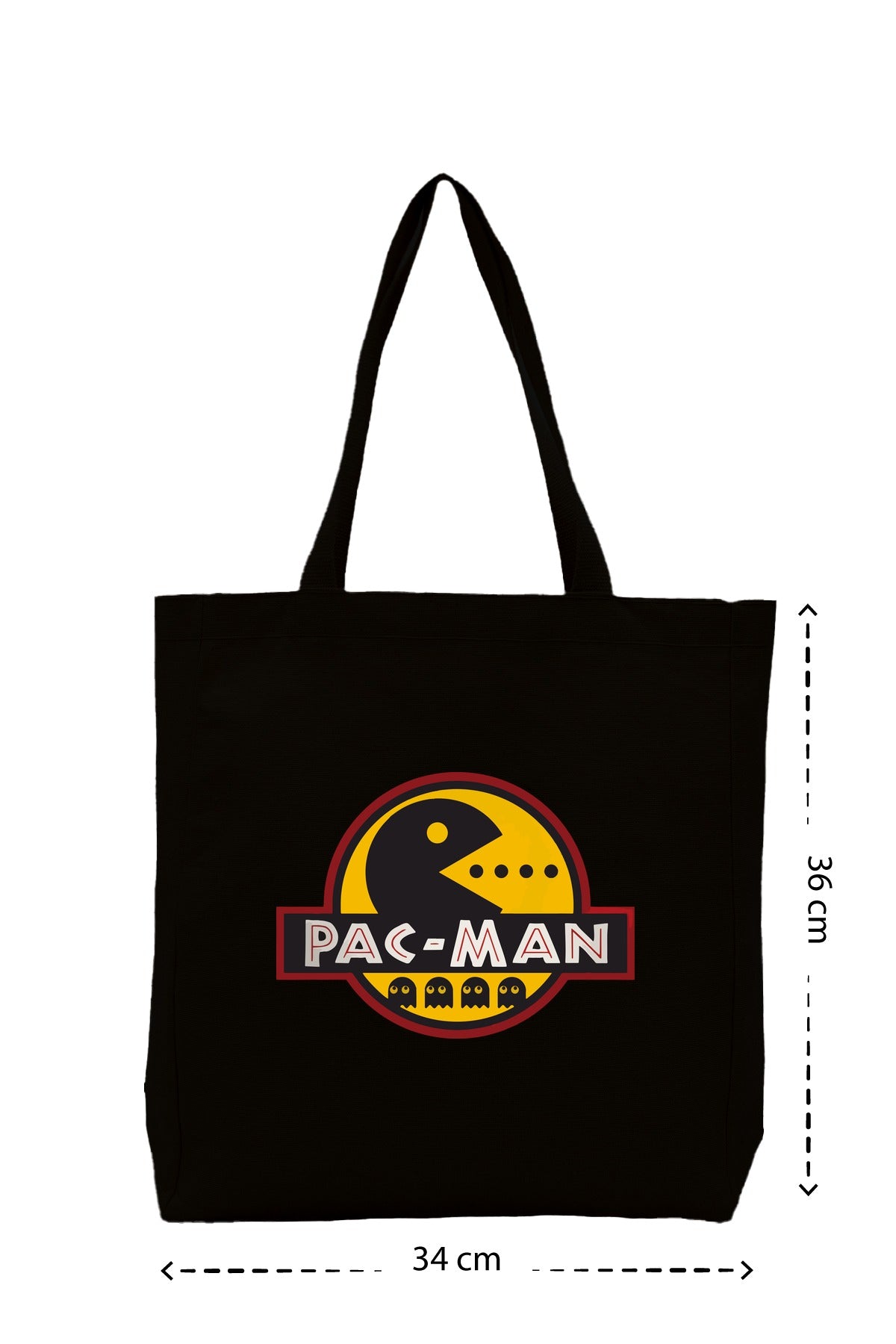 Pac-Man - Kanvas Çanta - Siyah
