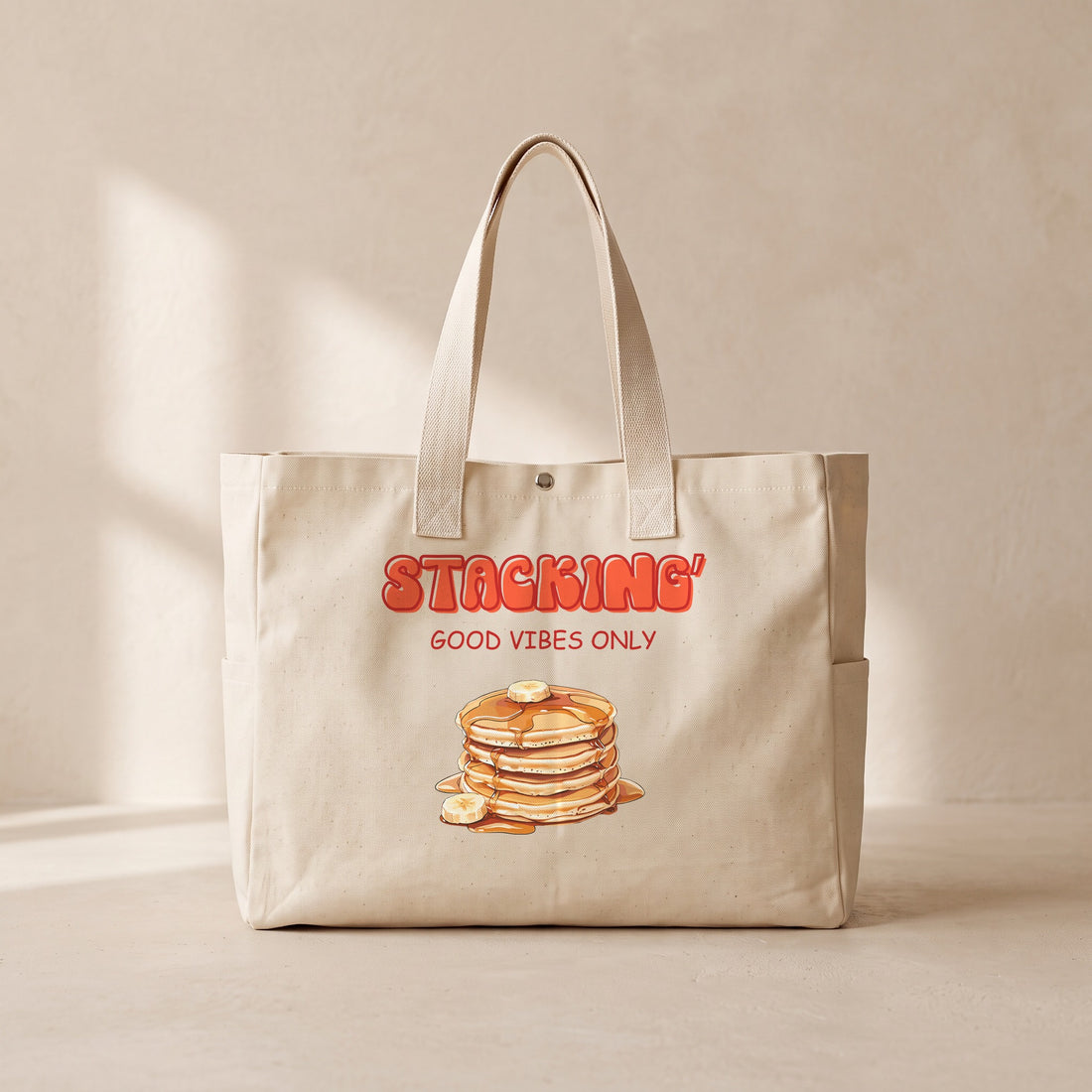 Pancake - Çıtçıtlı Tote Bag