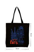 Paris - Kanvas Çanta - Siyah