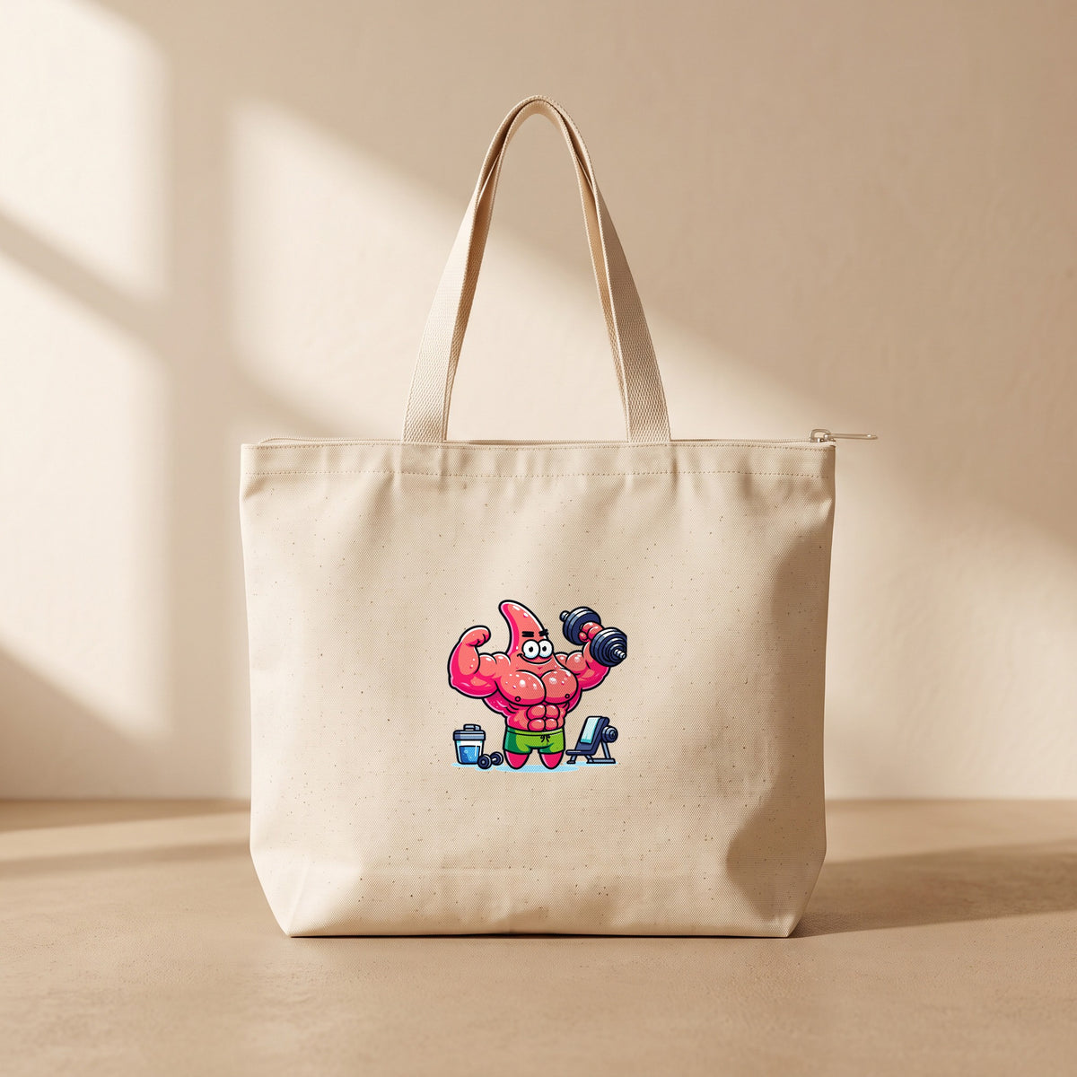 Patrick Gym - Fermuarlı Tote Bag