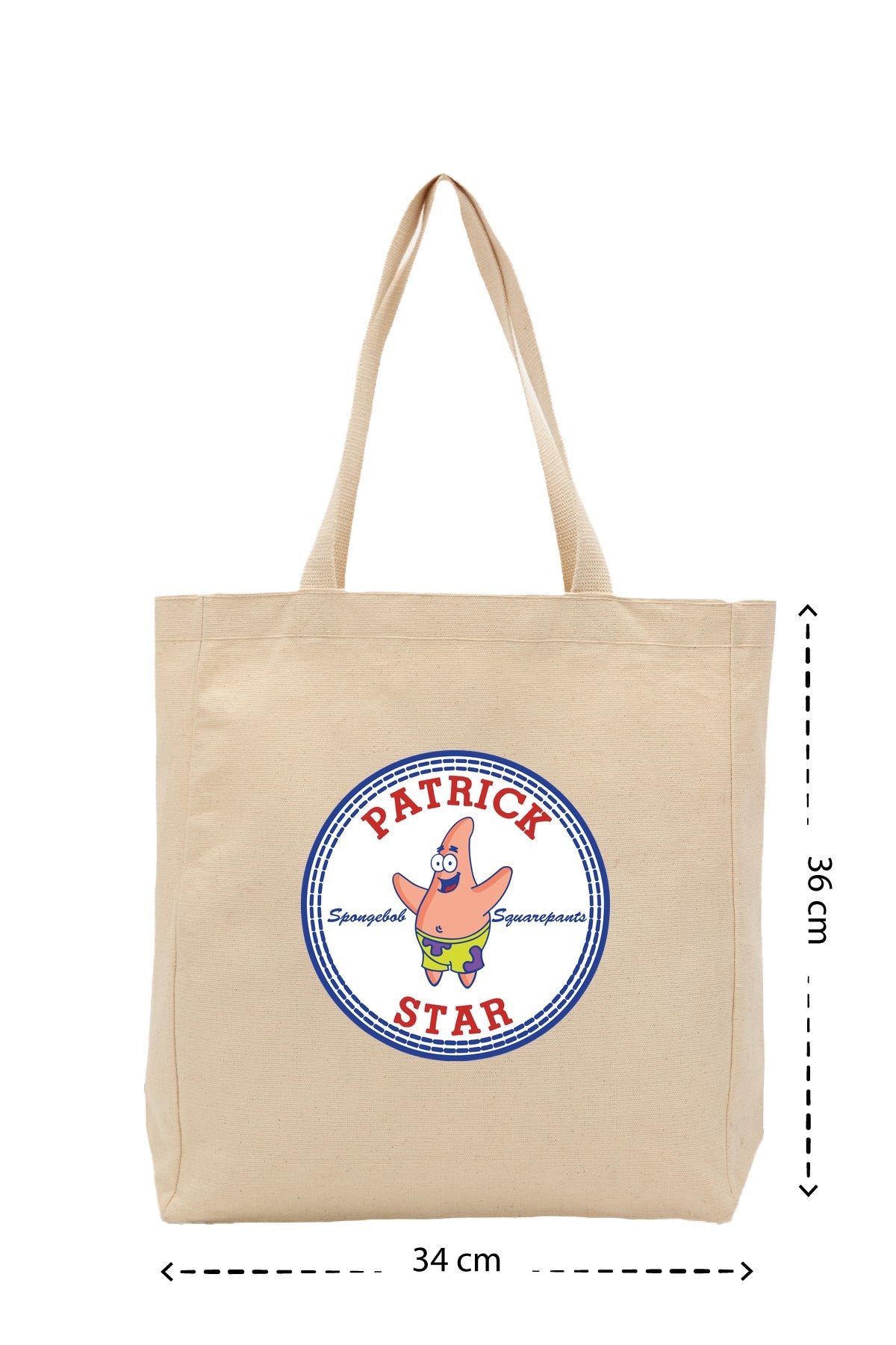 Patrick Star - Kanvas Çanta - Krem