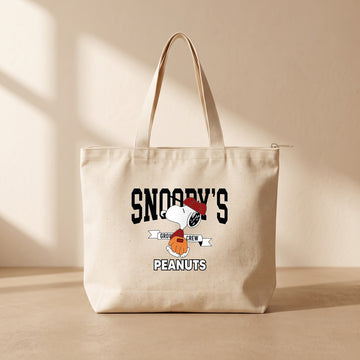 Peanuts Crew - Fermuarlı Tote Bag