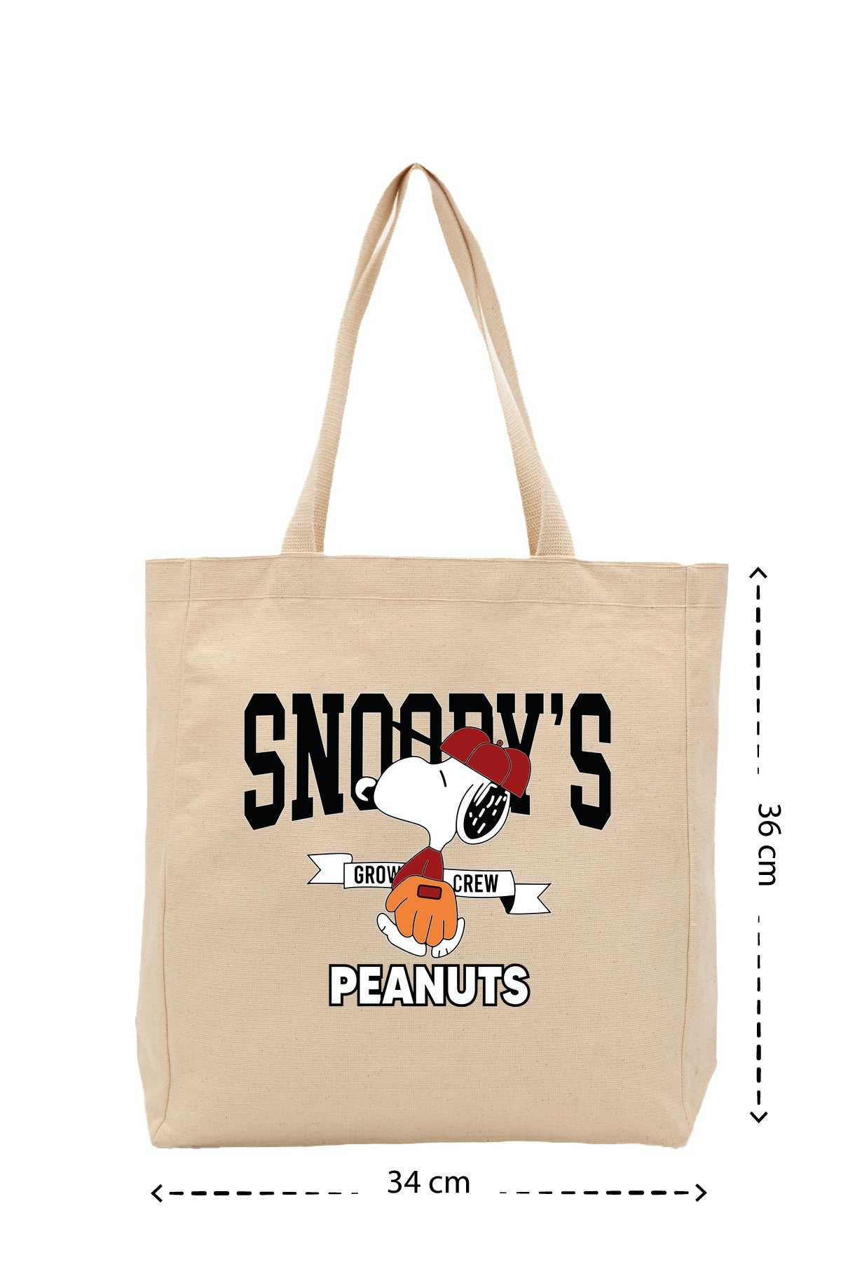 Peanuts Crew - Kanvas Çanta - Krem