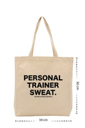 Personal Trainer Sweat - Kanvas Çanta - Krem