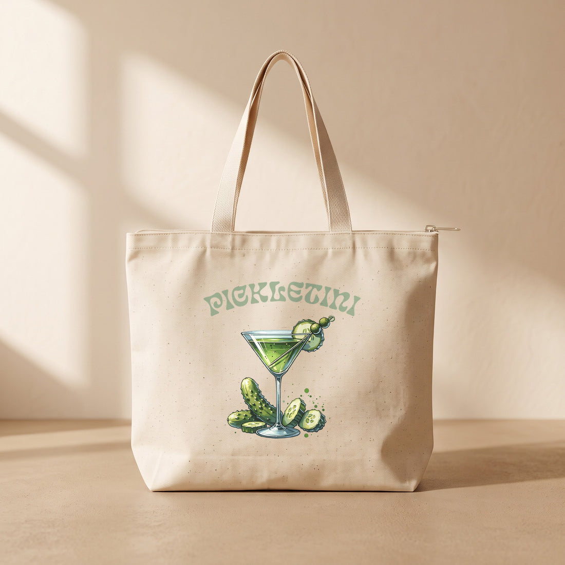 Pickletini - Fermuarlı Tote Bag