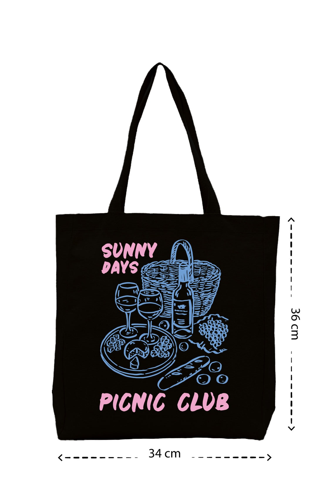 Picnic Club - Kanvas Çanta - Krem