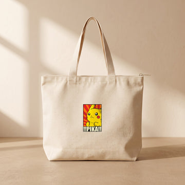 Pika - Fermuarlı Tote Bag