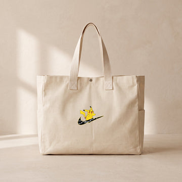 Pikachu Nike - Çıtçıtlı Tote Bag