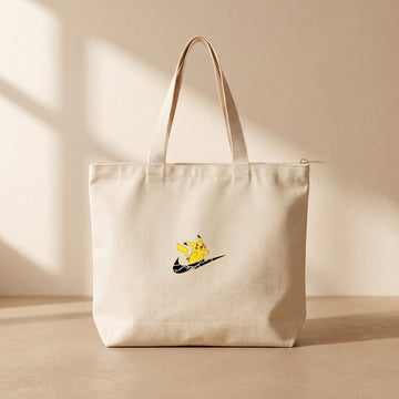 Pikachu Nike - Fermuarlı Tote Bag
