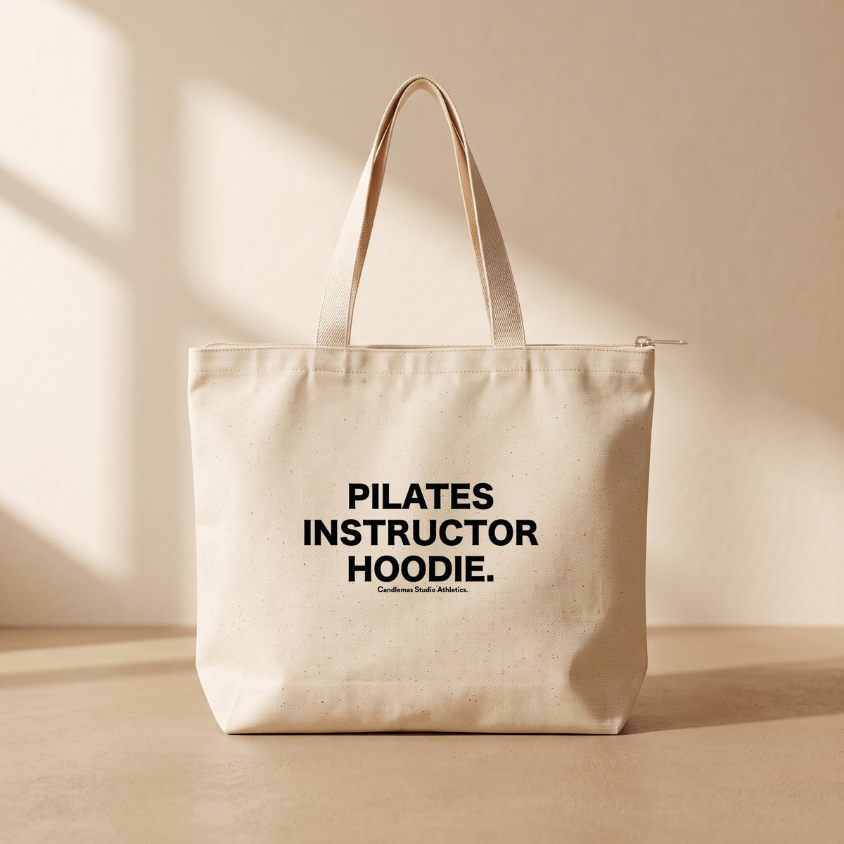 " Pilates Instructor Hoodie " - Fermuarlı Tote Bag