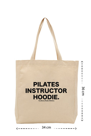 Pilates Instructor Hoodie - Kanvas Çanta - Krem