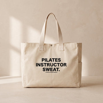 " Pilates Instructor Sweat " - Çıtçıtlı Tote Bag