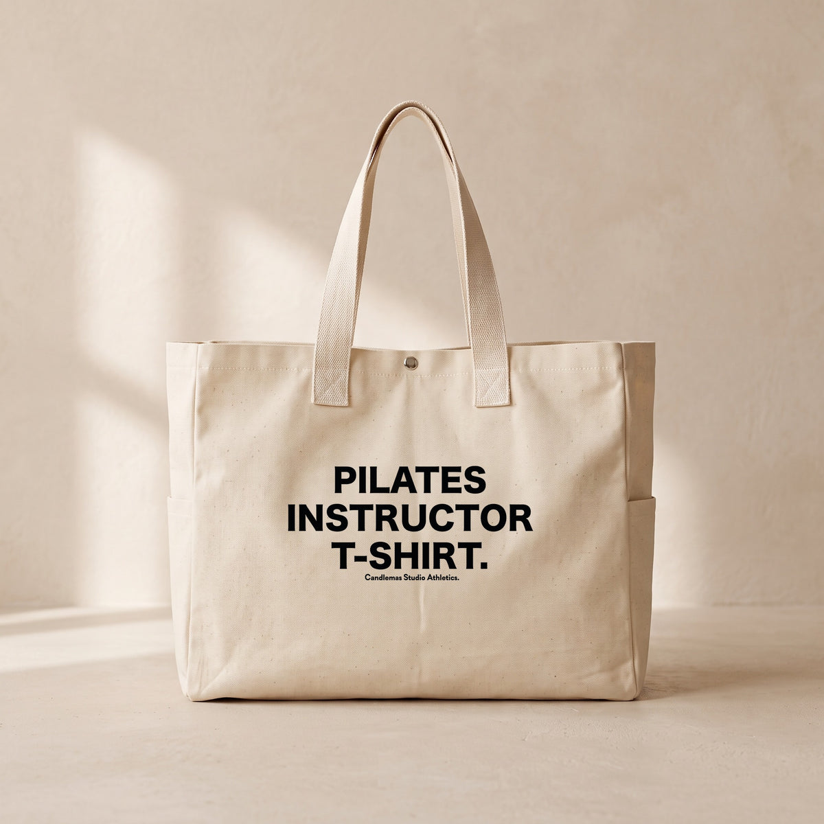 " Pilates Instructor T-Shirt " - Çıtçıtlı Tote Bag