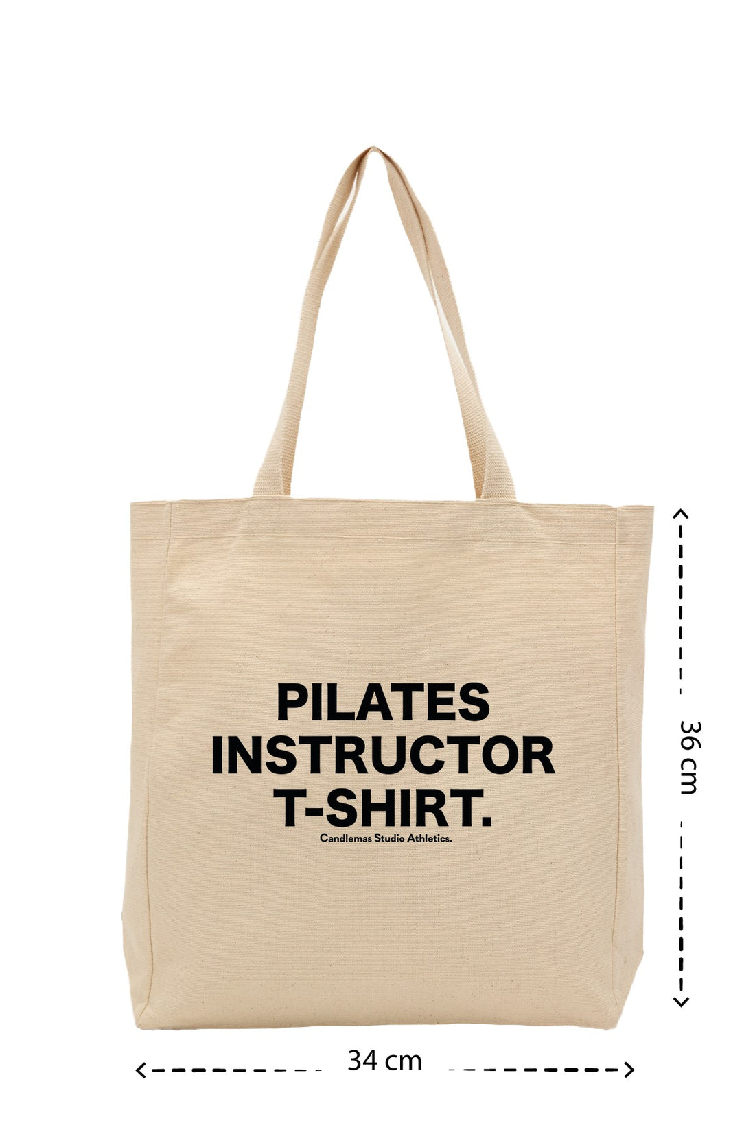 " Pilates Instructor T-Shirt " - Kanvas Çanta - Krem