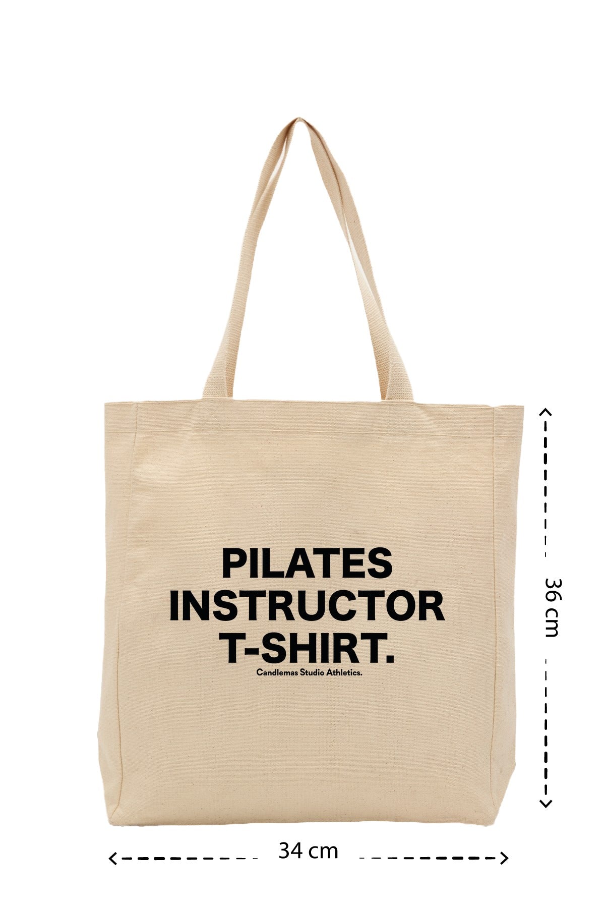 " Pilates Instructor T-Shirt " - Kanvas Çanta - Krem