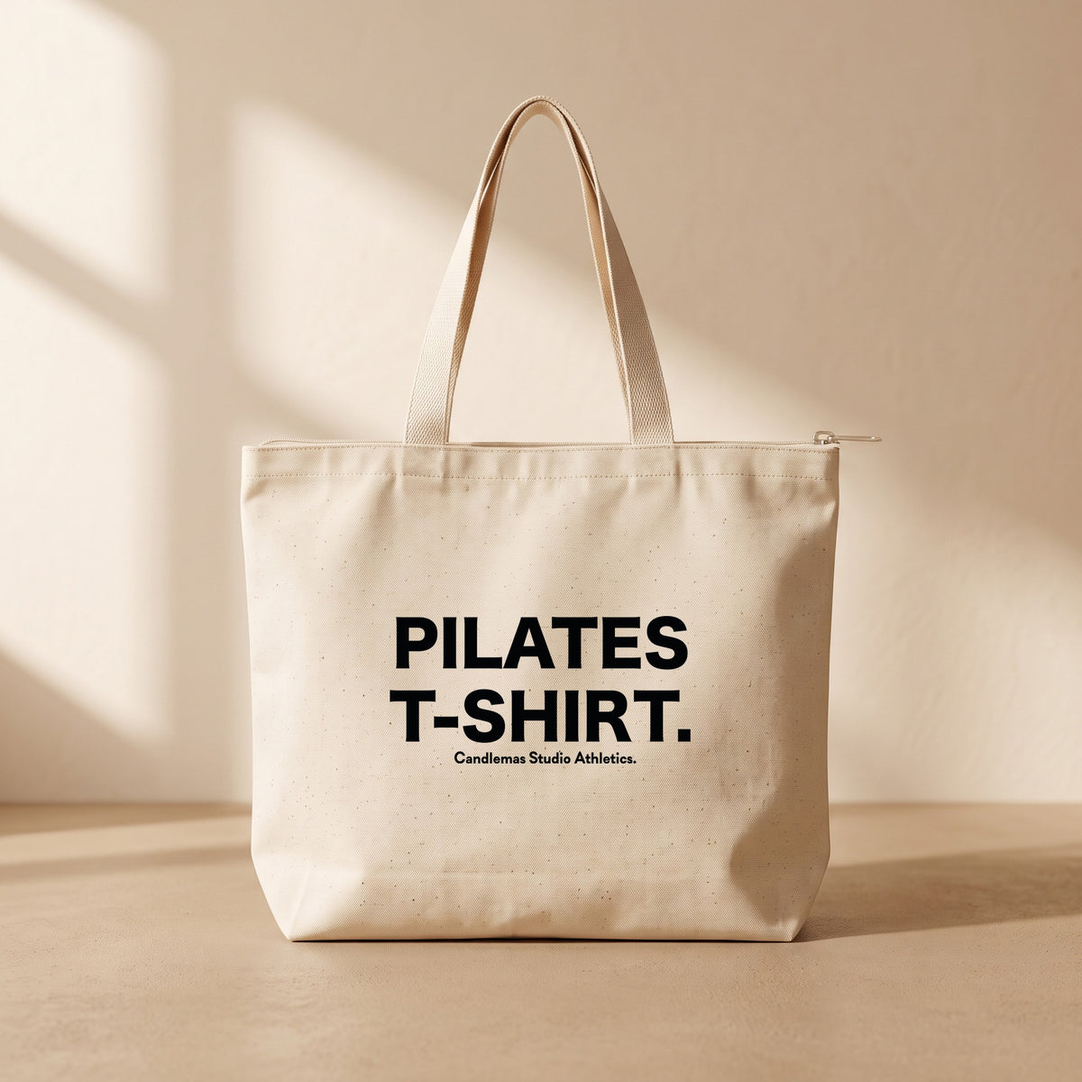 Pilates T-Shirt - Fermuarlı Tote Bag
