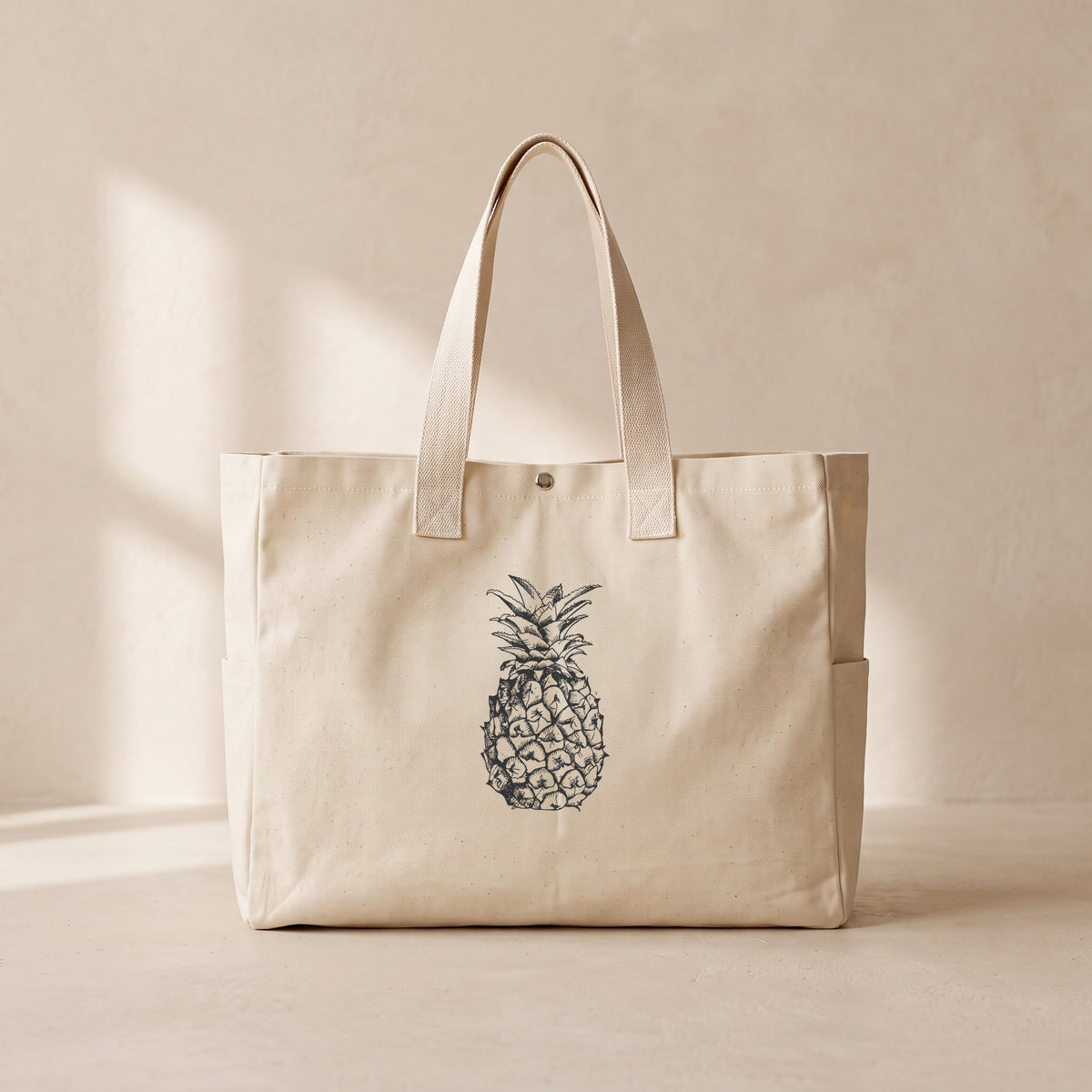 Pineapple - Çıtçıtlı Tote Bag