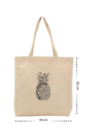 Pineapple - Kanvas Çanta - Krem