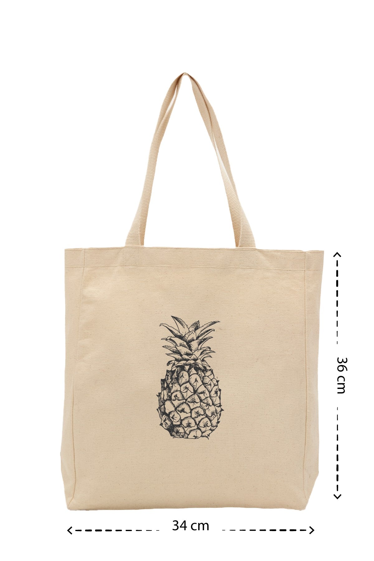 Pineapple - Kanvas Çanta - Krem