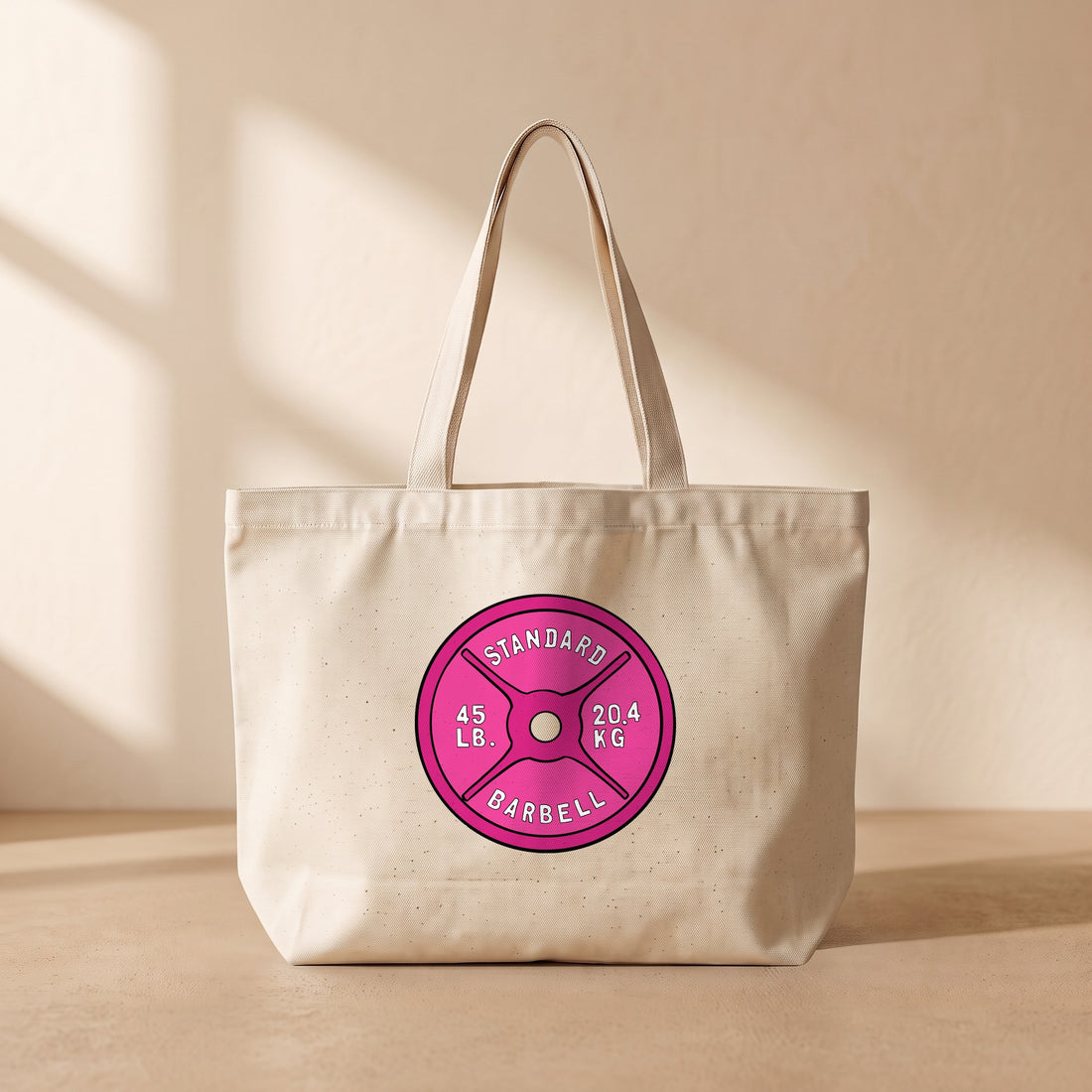 Pink Barbell - Tote Bag