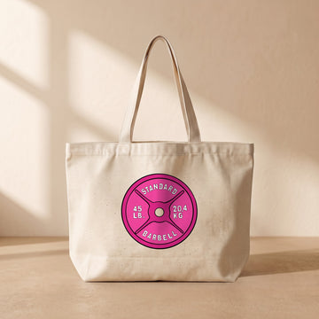 Pink Barbell - Tote Bag