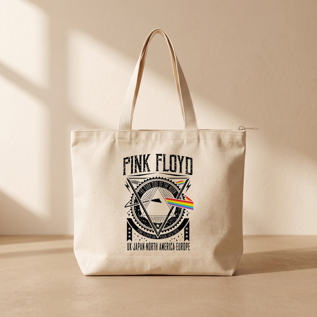 Pink Floyd Dark - Fermuarlı Tote Bag