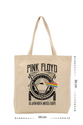 Pink Floyd Dark - Kanvas Çanta - Krem
