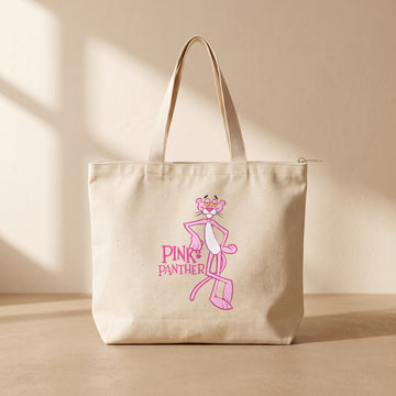 Pink Panther - Fermuarlı Tote Bag