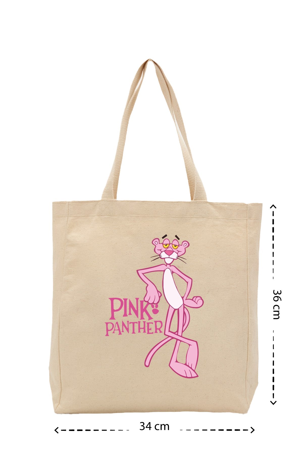 Pink Panther - Kanvas Çanta - Krem