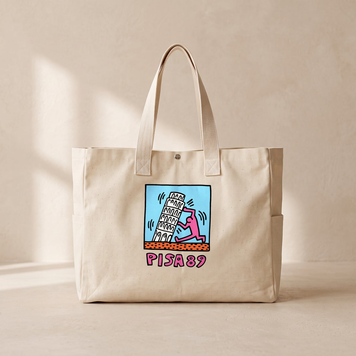Pisa 89 - Çıtçıtlı Tote Bag