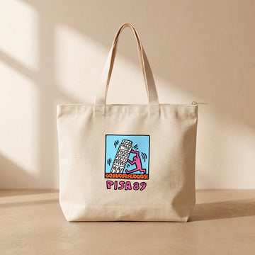 Pisa 89 - Fermuarlı Tote Bag