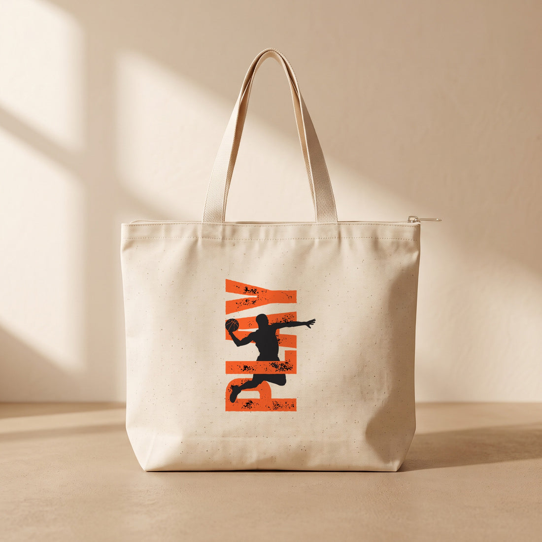 Play Basketball - Fermuarlı Tote Bag