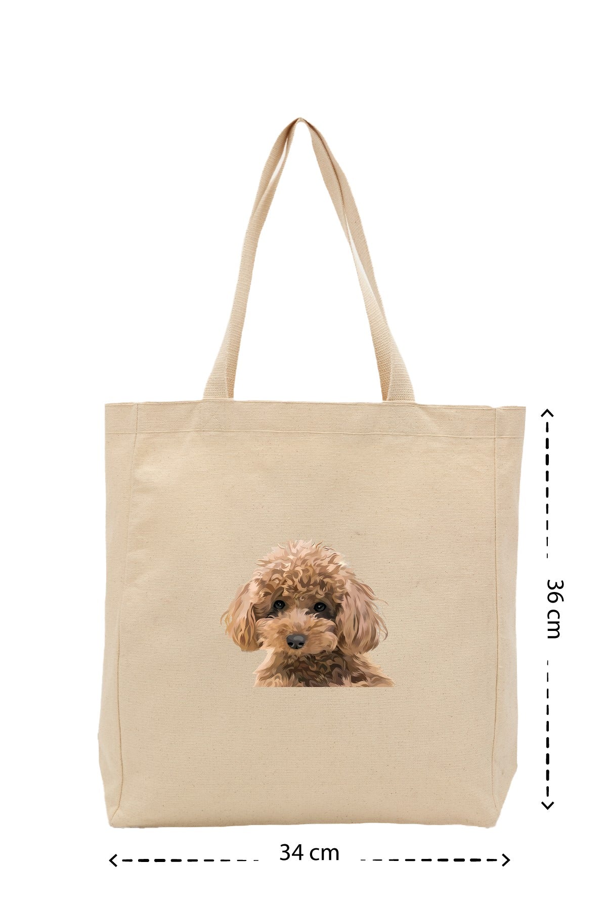Poodle - Kanvas Çanta - Krem