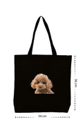Poodle - Kanvas Çanta - Siyah