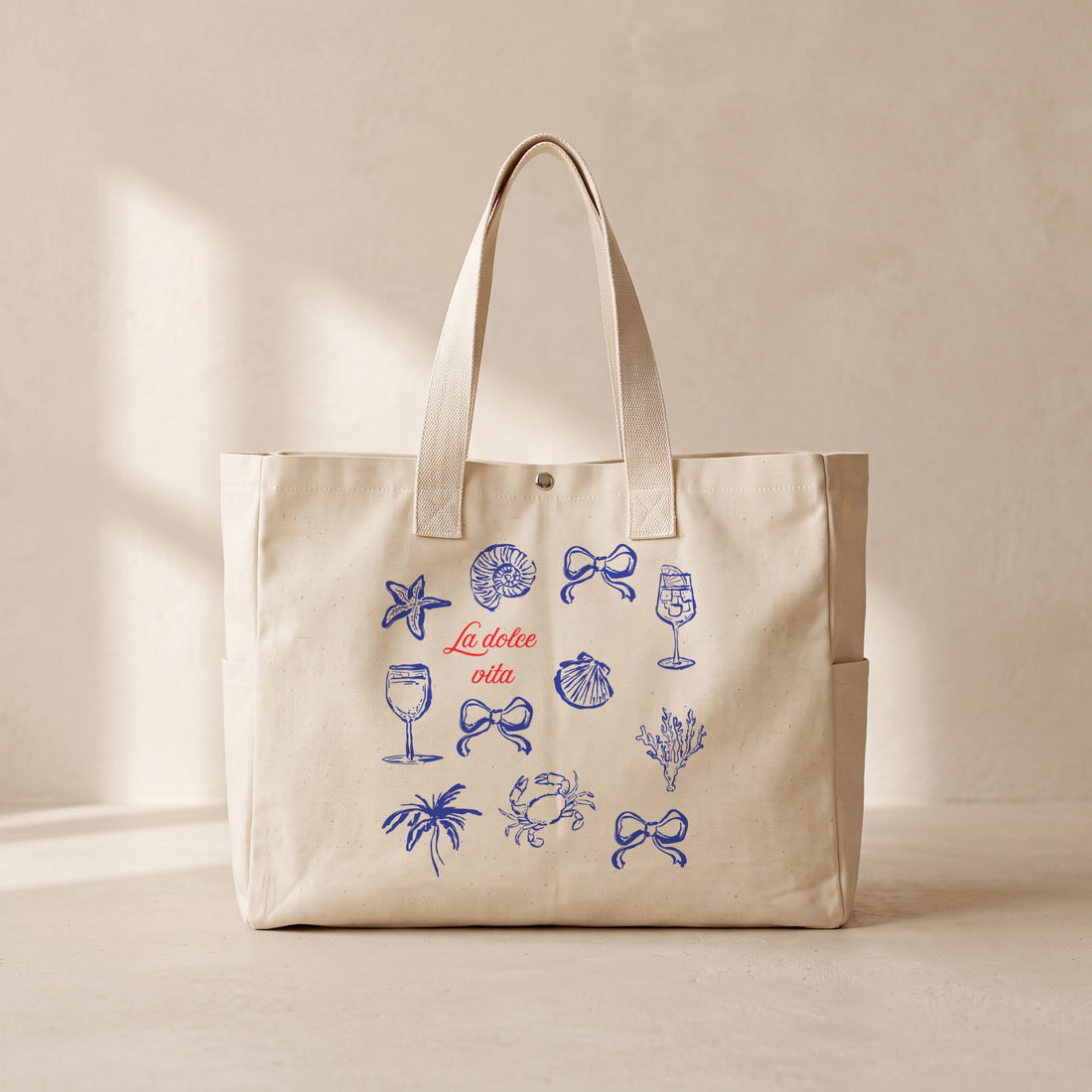 Positano Glow - Çıtçıtlı Tote Bag