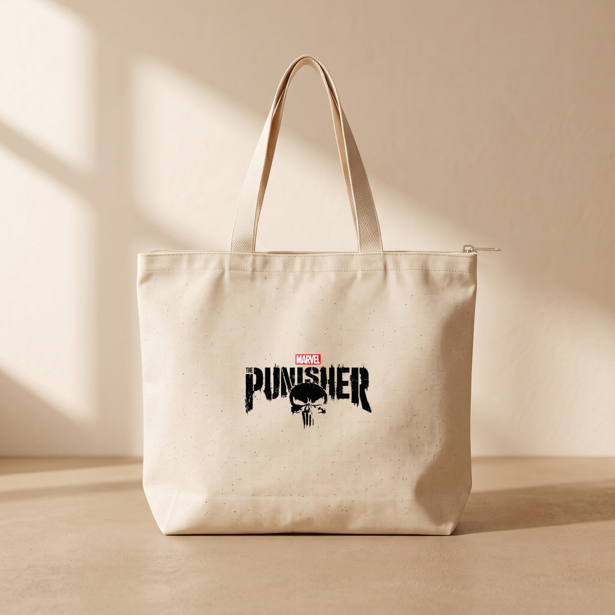 Punisher - Fermuarlı Tote Bag