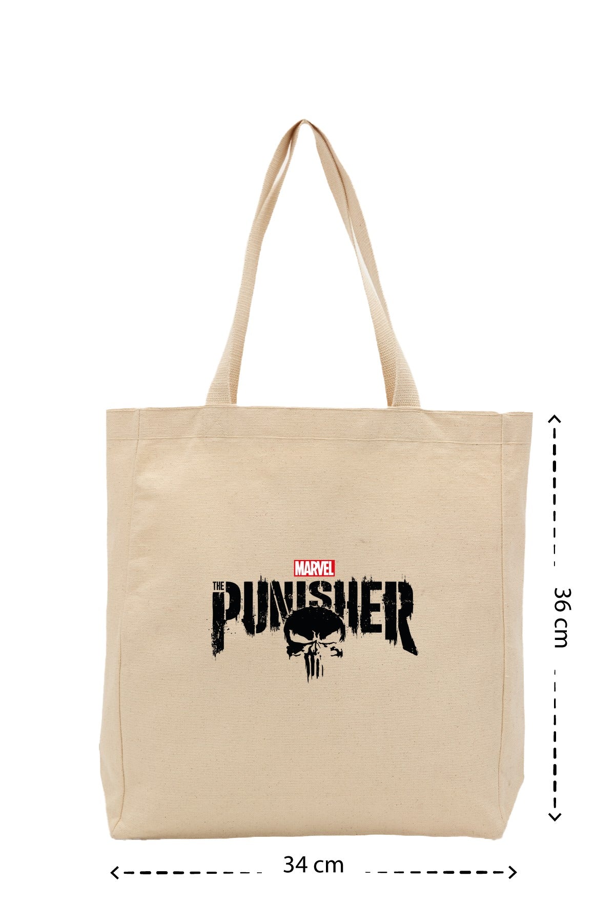 Punisher - Kanvas Çanta - Krem