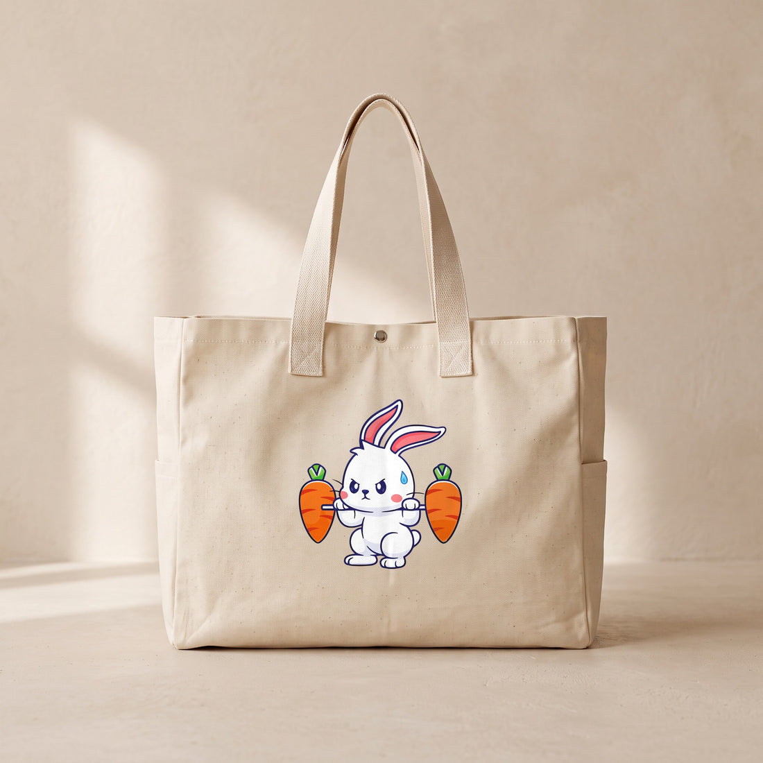 Rabbit Gym - Çıtçıtlı Tote Bag