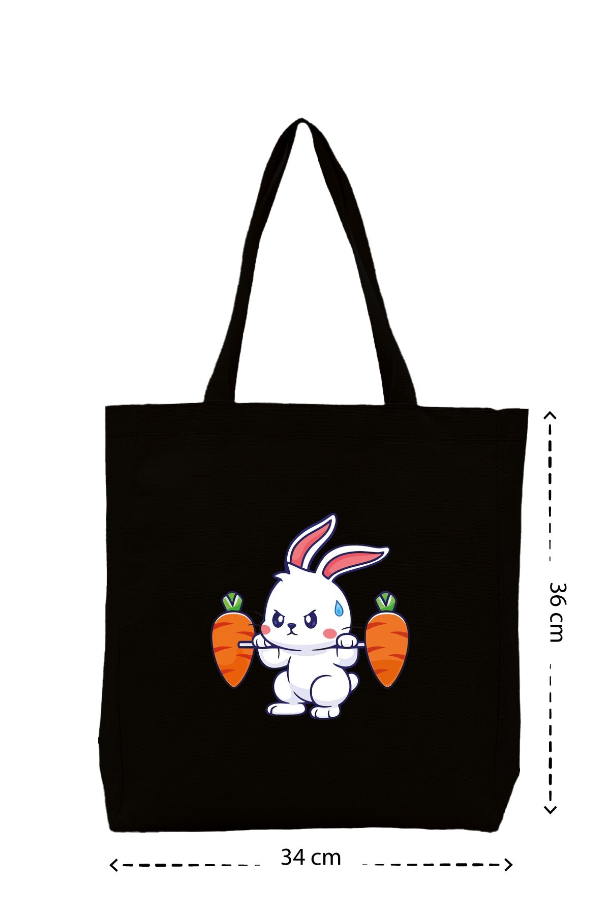 Rabbit Gym - Kanvas Çanta - Siyah