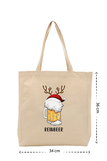 Reinbeer - Kanvas Çanta - Krem
