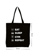 Repeat - Kanvas Çanta - Siyah