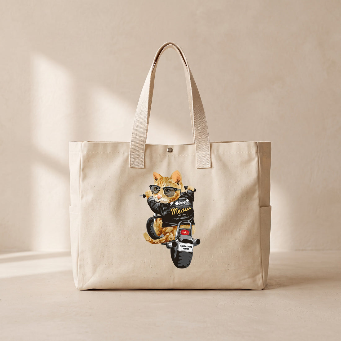 Rider Cat - Çıtçıtlı Tote Bag