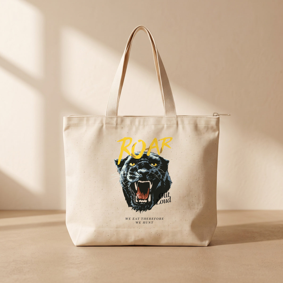 Roar - Fermuarlı Tote Bag