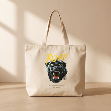 Roar - Fermuarlı Tote Bag