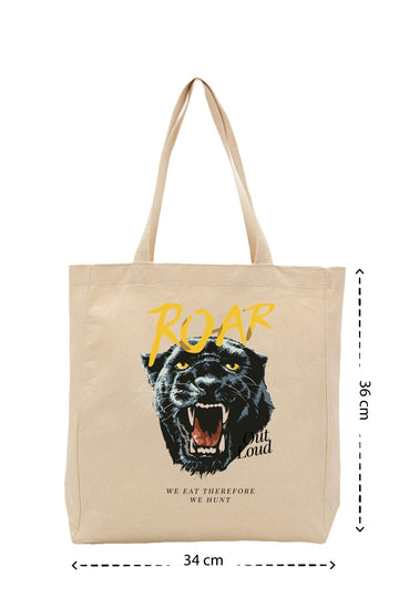 Roar - Kanvas Çanta - Krem