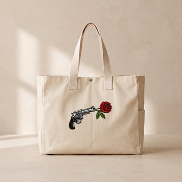 RoseGun - Çıtçıtlı Tote Bag