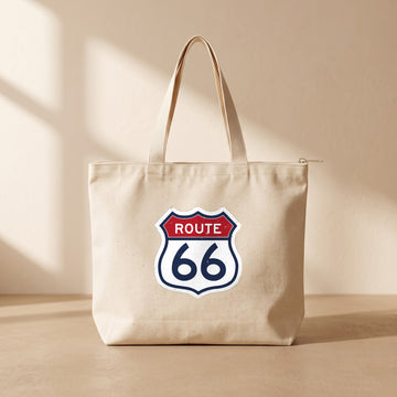 Route - Fermuarlı Tote Bag