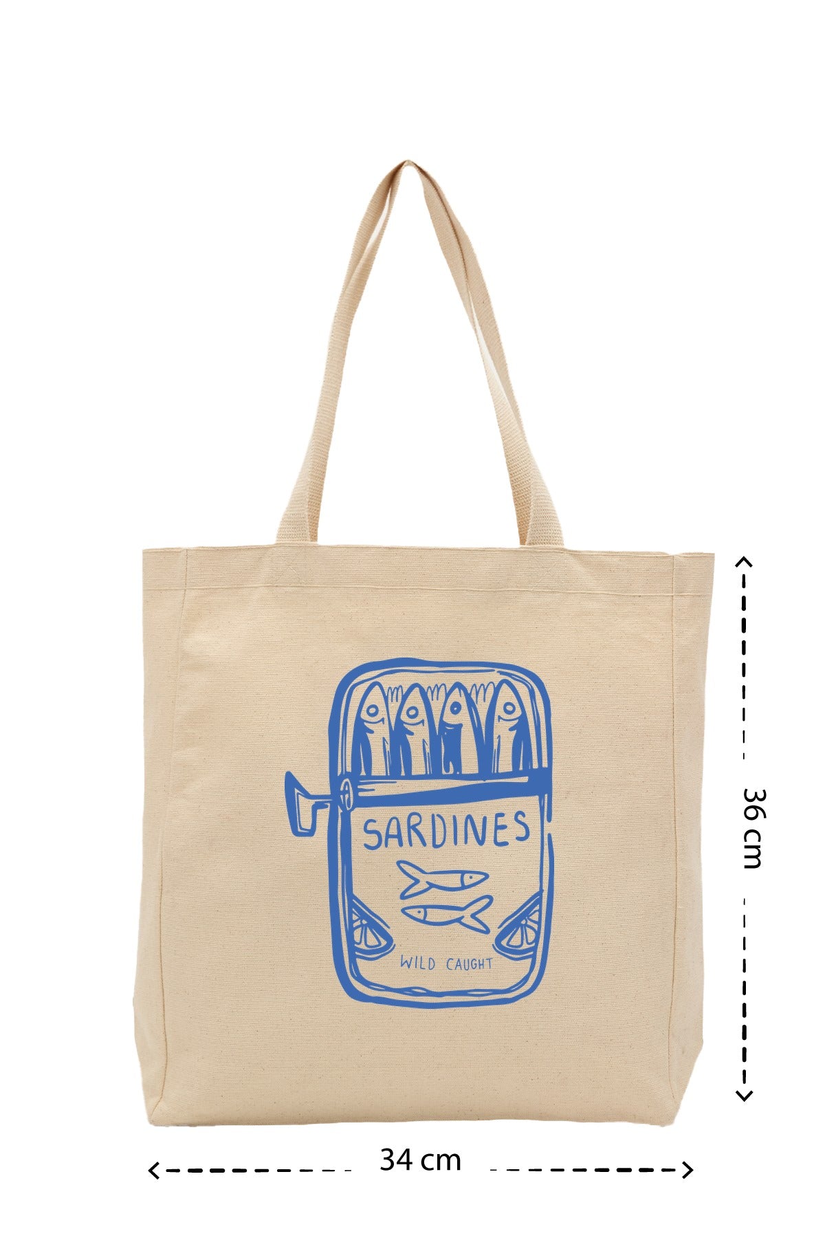 Sardines - Kanvas Çanta - Krem