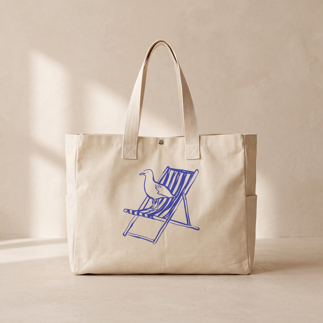 Seagull - Çıtçıtlı Tote Bag