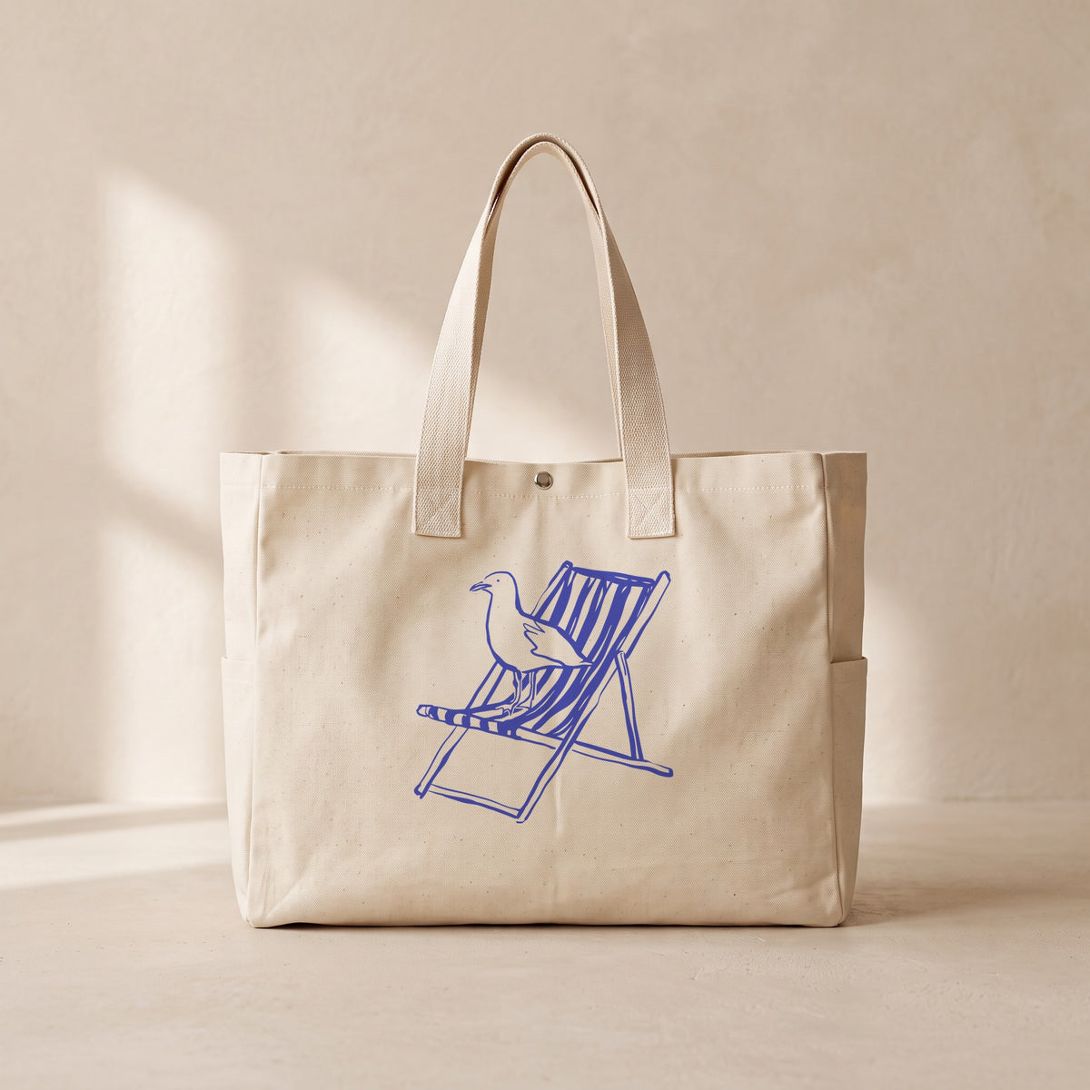 Seagull - Çıtçıtlı Tote Bag